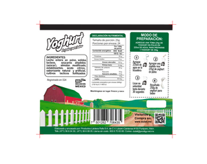 YOGHURT EN POLVO PARA BEBER 600gr